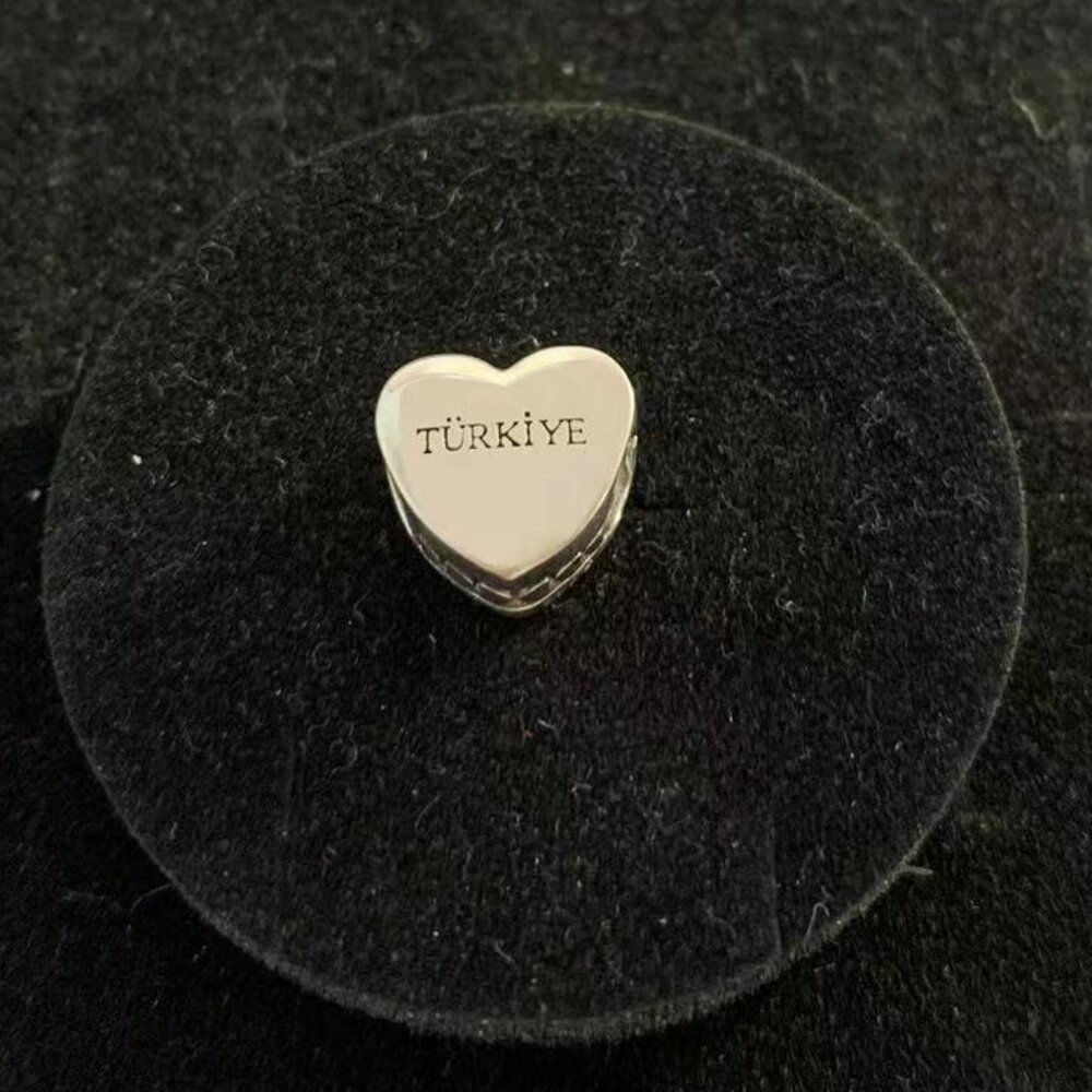 Pandora Trkye Flag Heart Charm View 3